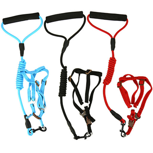 Поводок для собаки 125х0,5см со шлейкой, полиэстер Классический цвета микс (Китай) - Pet toys фото 3