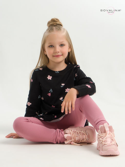 Костюм Алиса тюльпаны на черном-сухая роза - Sovalina фото 18