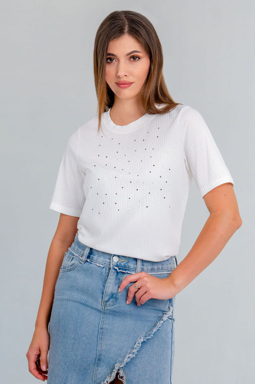 Арт. 3402/1 Футболка женская 44-52 (5 шт) Цвет:белый - Калинка фото 15