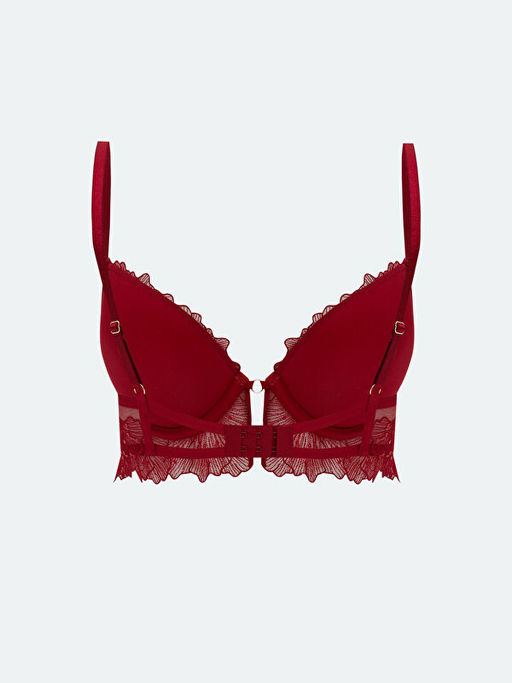 Balenli Yar?m Dolgulu Dantelli Fantezi Ti??rt S?tyen