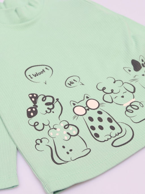 CRB wear / CWBG 64005-38-430 Водолазка для девочки,ментоловый  фото 2