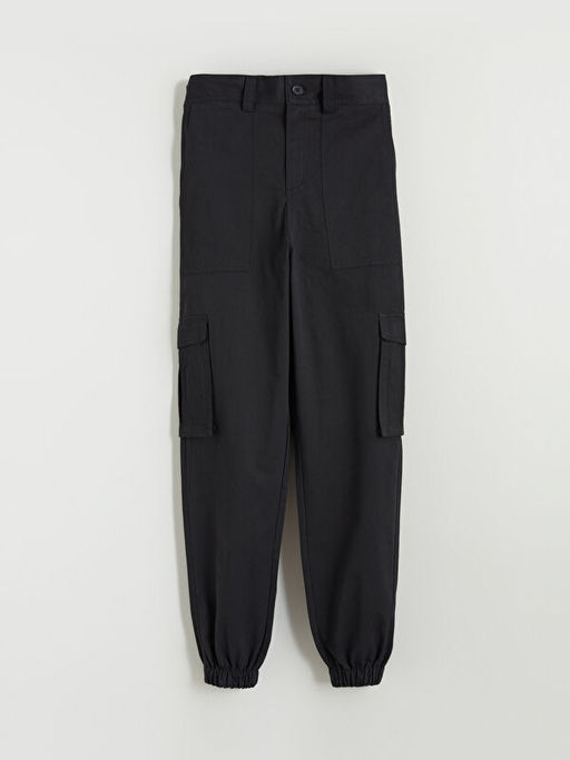 Beli Lastikli Gabardin Kad?n Jogger Pantolon