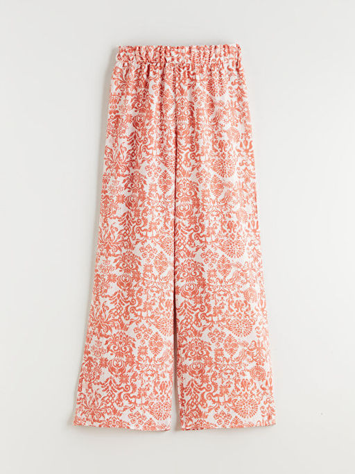 Beli Lastikli Desenli K?z ?ocuk Pantolon