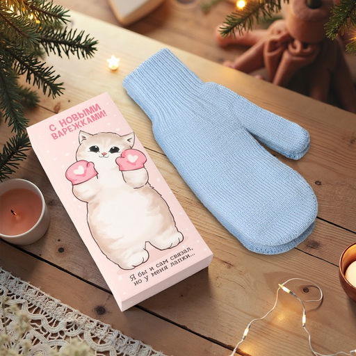 Варежки женские в подарочной коробке KAFTAN Новые варежки, размер 19