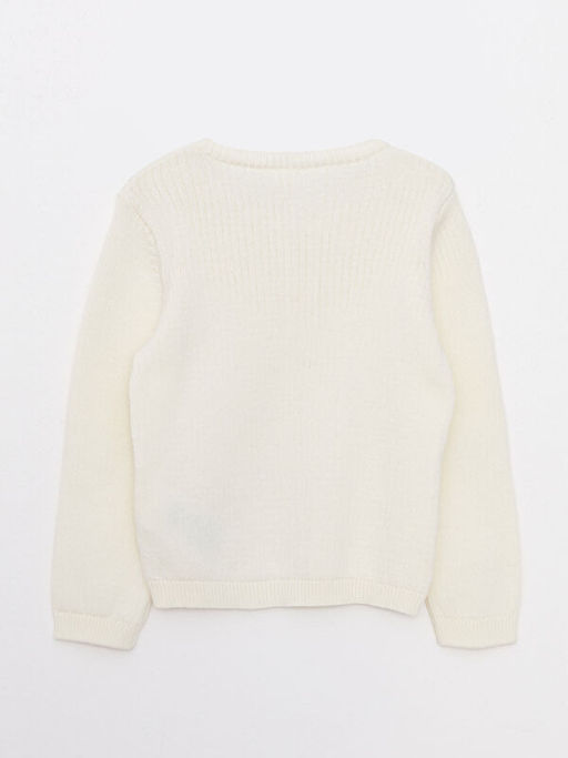 Bisiklet Yaka Uzun Kollu Kendinden Desenli K?z Bebek Triko H?rka - Waikiki фото 2