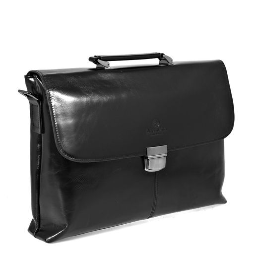 LR89146-3 black, мужской кожаный портфель Barcelo Biagi