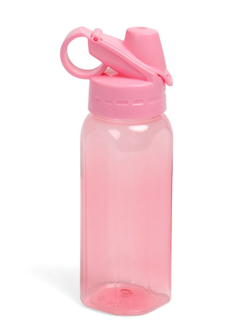 Бутылка для воды спортивная, прозрачная, 450 мл, 20×8 см, пластиковая, розовая