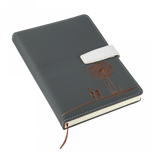 Ежедневник датированный 2025г 14,2х21см Одуванчик 112 листов, в линейку, сшитый внутренний блок, с закладкой, обложка ПВХ софт тач, отделочная строчка, тиснение золотом, цвет серый матовый, застежка на магните (Китай) - Домашняя мода фото 15