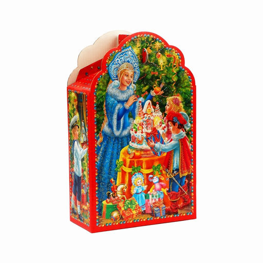 Цена за 5 шт. Подарочная коробка Новогодняя Фигурная Сияние праздника 160?75?260 см - Simaland фото 2