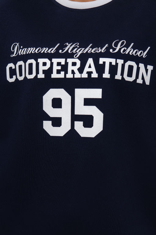 Арт. 1901 Свитшот женский с начесом удлиненный оверсайз 44-54 Цвет:темно-синий - Калинка фото 5