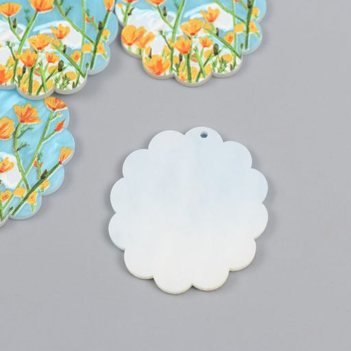 Цена за 4 шт. Декор для творчества акрил Жёлтые тюльпаны, 0.2?3.5?3.9 см