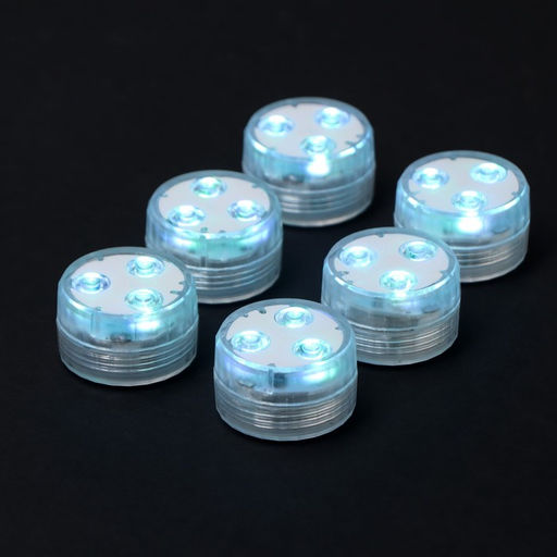 Светильник водонепроницаемый мини, 3 x 1.9 см, 6 шт, от CR2032 (в компл.), пульт, RGB, IP68 - Simaland фото 9