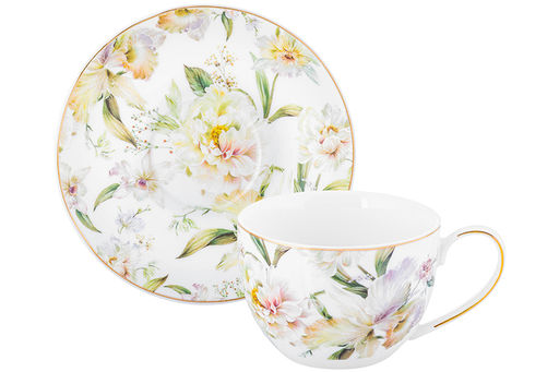 Чайная пара 2 пр. 250 мл 12,5*9*6,5 см "Корнелия", NEW BONE CHINA