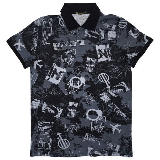 Рубашка-поло мужская с орнаментом "Fazo-R" (stay cool)