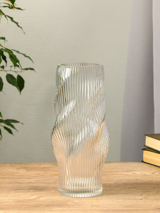 Ваза «Венди», 29×12×10 см, стекло, прозрачная