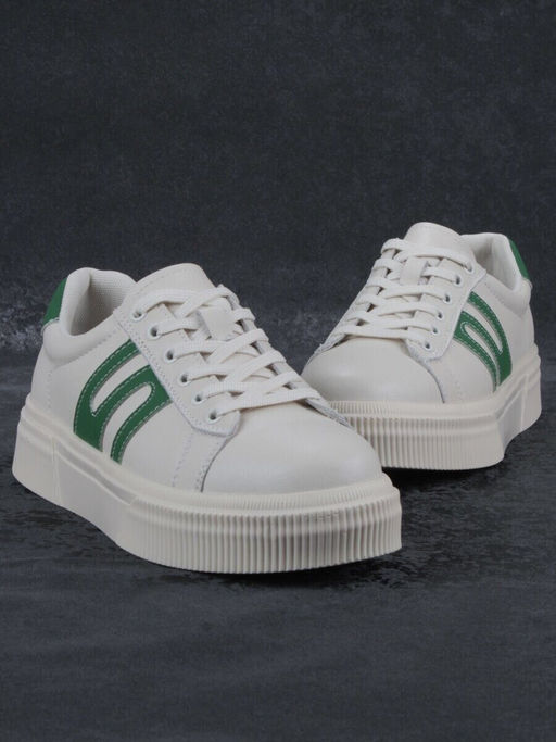 03-YC380-2 BEIGE Кроссовки женские (натуральная кожа)