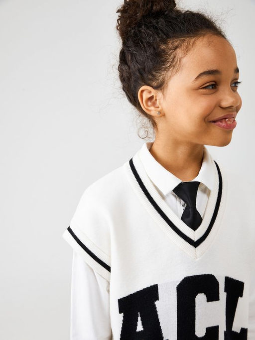 ACOOLA / Жилет детский для девочек Carlota молочный фото 3