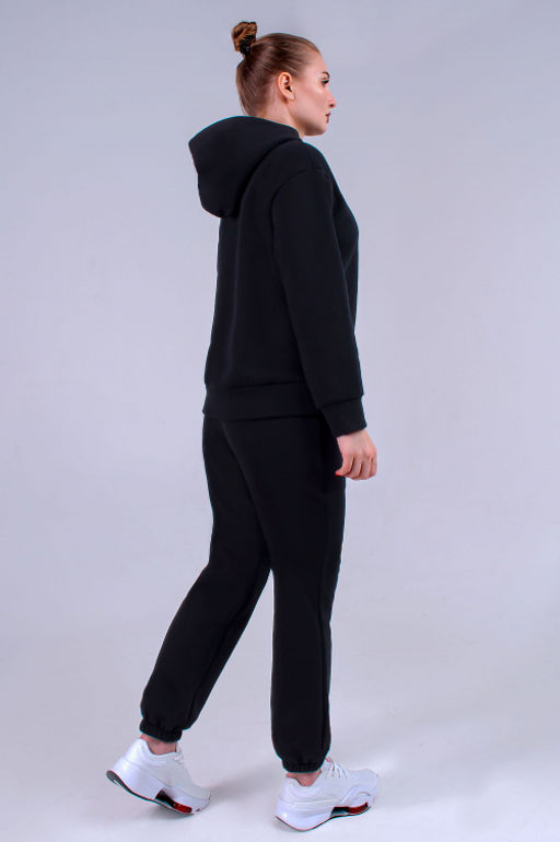 Арт. 2907 Костюм женский с начесом 44-52 (5 шт) Цвет:верх-черный,низ-черный - Калинка фото 3