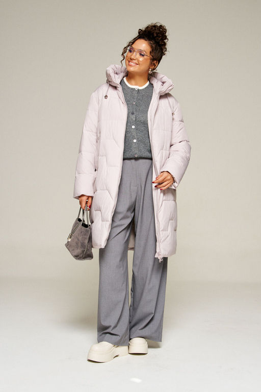 Пальто Beautiful Free 8018-Р жемчужный