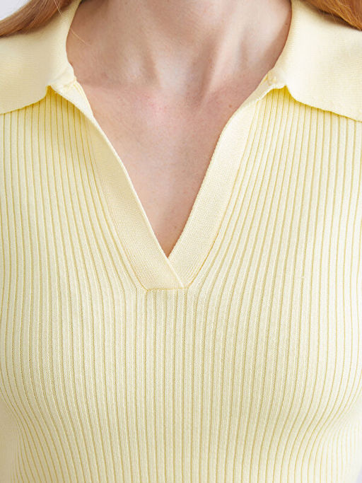 Polo Yaka Kad?n Triko Kazak