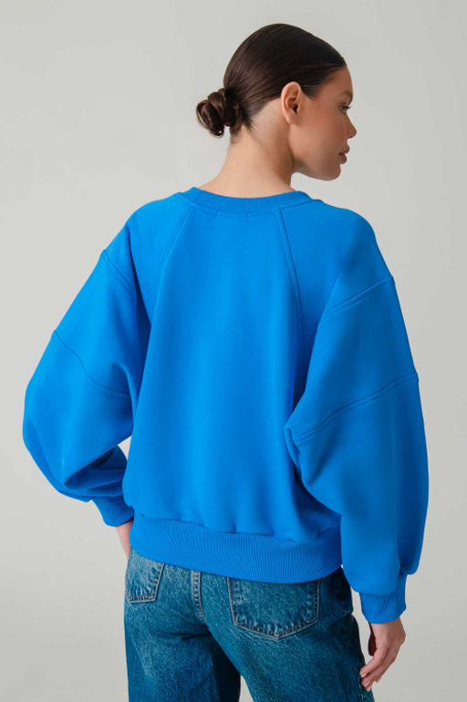 Арт. 15110/4 Свитшот женский укороченный one size (42-50) Цвет:Голубой - Калинка фото 10