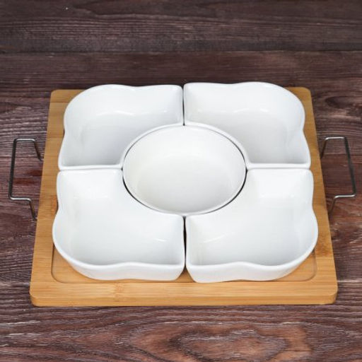 Менажница 5 предметов 150 мл / KT091 /уп 20/ на подставке - ГалеонТрейд фото 3