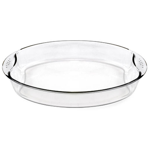 Форма стеклянная для запекания 3,3л овальная 39х27см h6,5см, термостекло, в цветной коробке (Китай)