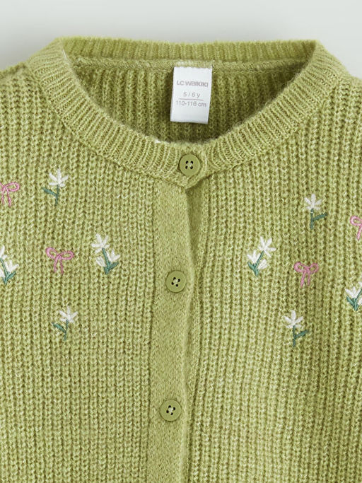 ?i?ek Nak??l? K?z ?ocuk Triko H?rka