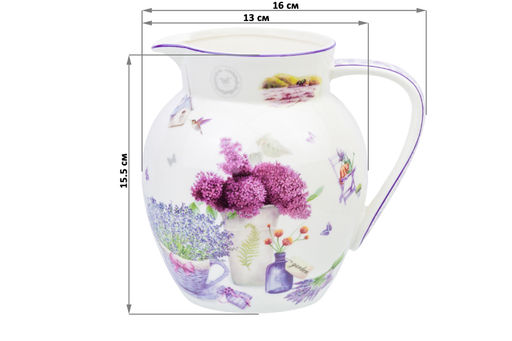 Кувшин 1,2 л 16*13*15,5 см Лаванда NEW BONE CHINA - Elan gallery фото 2