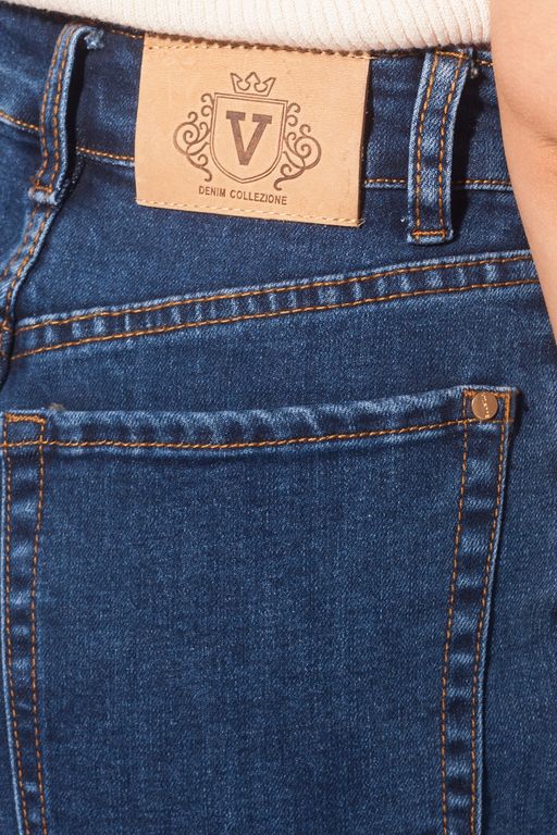 Укороченные джинсы из эластичного денима - Vilatte фото 3