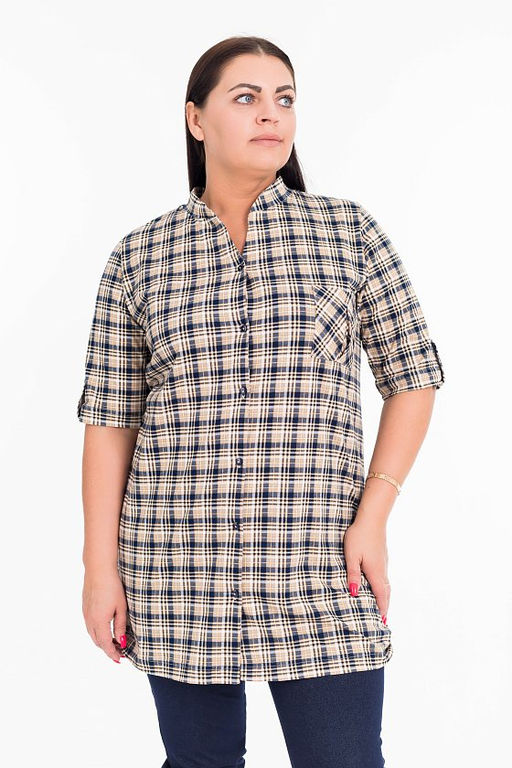 Рубашка М320117з коричневый - Елена фото 5