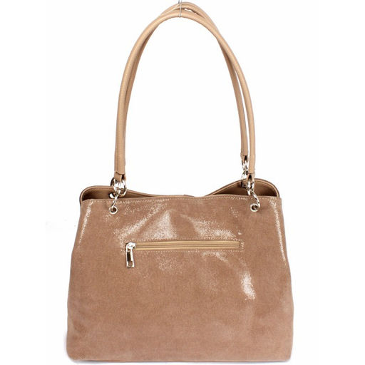 Сумка женская натуральная кожа ADEL-185/1в (отделка ИСК/КОЖА), 3отд, капучино 264684 - Adelia фото 2