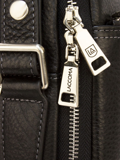 LACCOMA сумка 1684-3-черный натуральная кожа