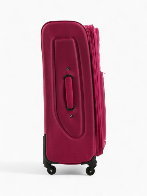 Чемодан на колёсах Royalbag большой 104 л (L), на молнии, с увеличением, кодовый замок, 4 колеса, розовый