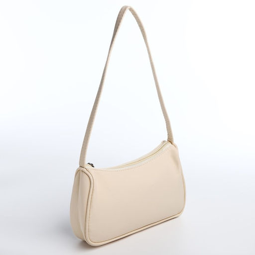 Сумка багет из текстиля, Nazamok, 23*13*5 см, бежевый цвет  фото 9