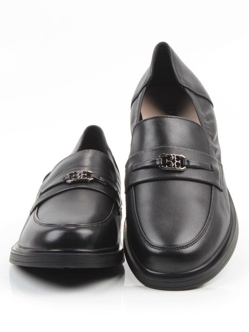 03-DEB103-1 BLACK Лоферы женские (натуральная кожа)