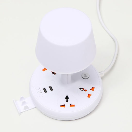 Настольная лампа «Эра» LED 5 Вт 3000К-6000К 4 розетки 2хUSB2.0 МИКС 15×15×22 см RISALUX
