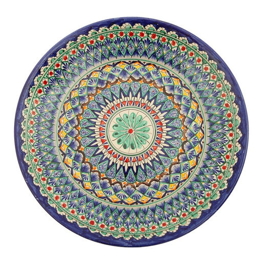 Ляган узбекский Риштанская Керамика «Узоры», d=41 см, МИКС