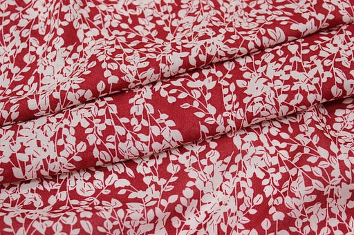 Штапель Муравушка цв.винтажно-малиновый, ш.1.44м, вискоза-100%, 90гр/м.кв - Купава фото 5