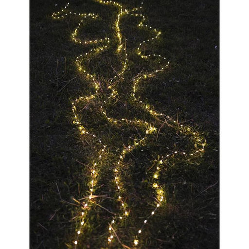 Гирлянда Нить 10 м роса, IP20, серебристая нить, 100 LED, свечение тёплое белое, 12 В - Luazon lighting фото 8