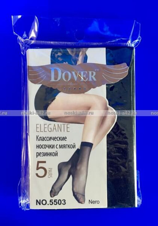 Цена за 5 пар. Dover носки капрон женские Elegante черные 36-40  фото 2
