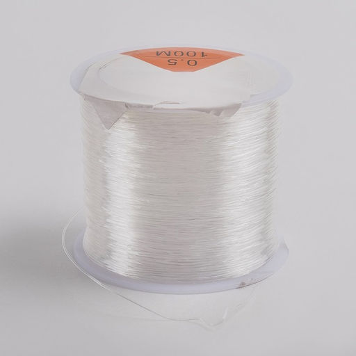 Цена за 2 шт. Нить силиконовая (резинка) d=0.5 мм, L=100 м, прозрачная