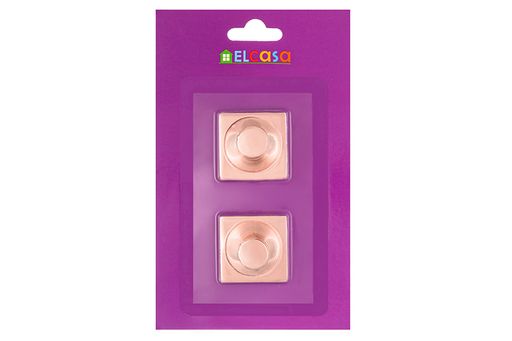 Набор 2 крючков 3,7*3,7*2,8 см Розовое золото квадрат, самоклеящиеся - Elan gallery фото 6