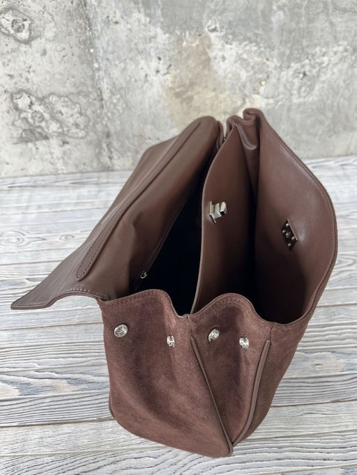 Женская замшевая сумка-портфель 8399-1 Кофе - Sergio valentini фото 8