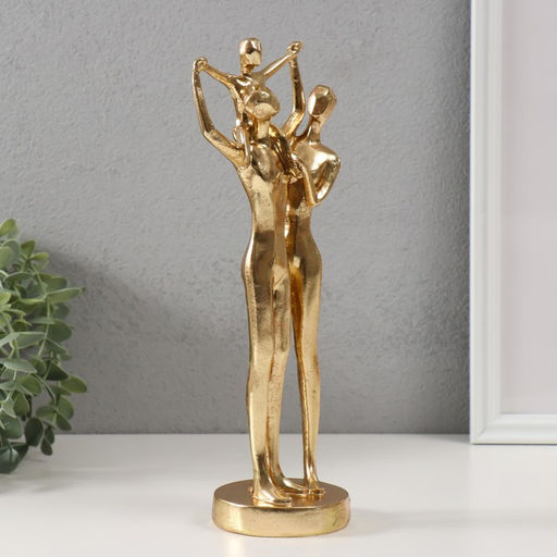 Фигурка полистоун «Вместе», золото, 27×10×8 см