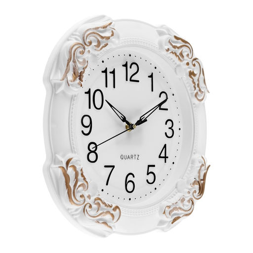 Часы настенные интерьерные "Прага", d-30 см, белые