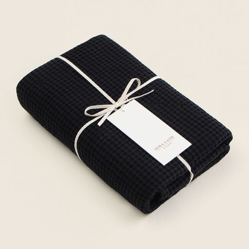 Полотенце вафельное SL HOME: Linen Дарк Маре, 60?140 см, чёрное