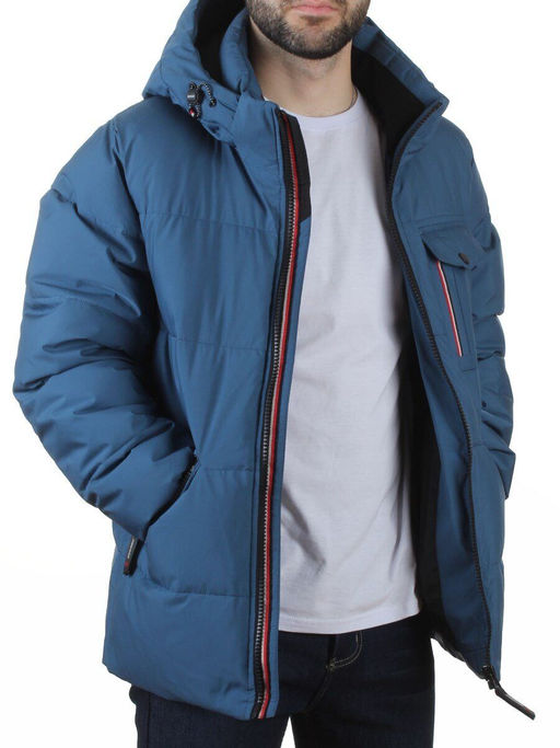 6393 BLUE Куртка мужская зимняя (200 гр. холлофайбер)