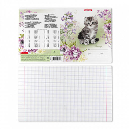 Цена за 280 шт. Тетрадь школьная ученическая ErichKrause Мурзики, 12 листов, клетка (в плёнке по 10 шт.)  фото 8