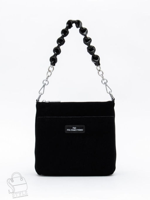 Сумка женская кожаная 2378YF black Polina&Eiterou